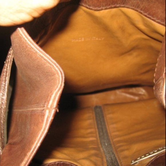 ❤️MARK CROSS BROWN SLINGBACK DRAWSTRING BUCKET PURSE MINI